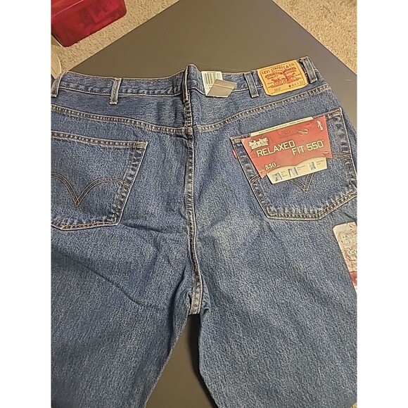 Levis 44 X 30 Mens Jeans 550 Relaxed Fit Tapered Leg Cotton Denim  NEW NWT - Picture 10 of 11